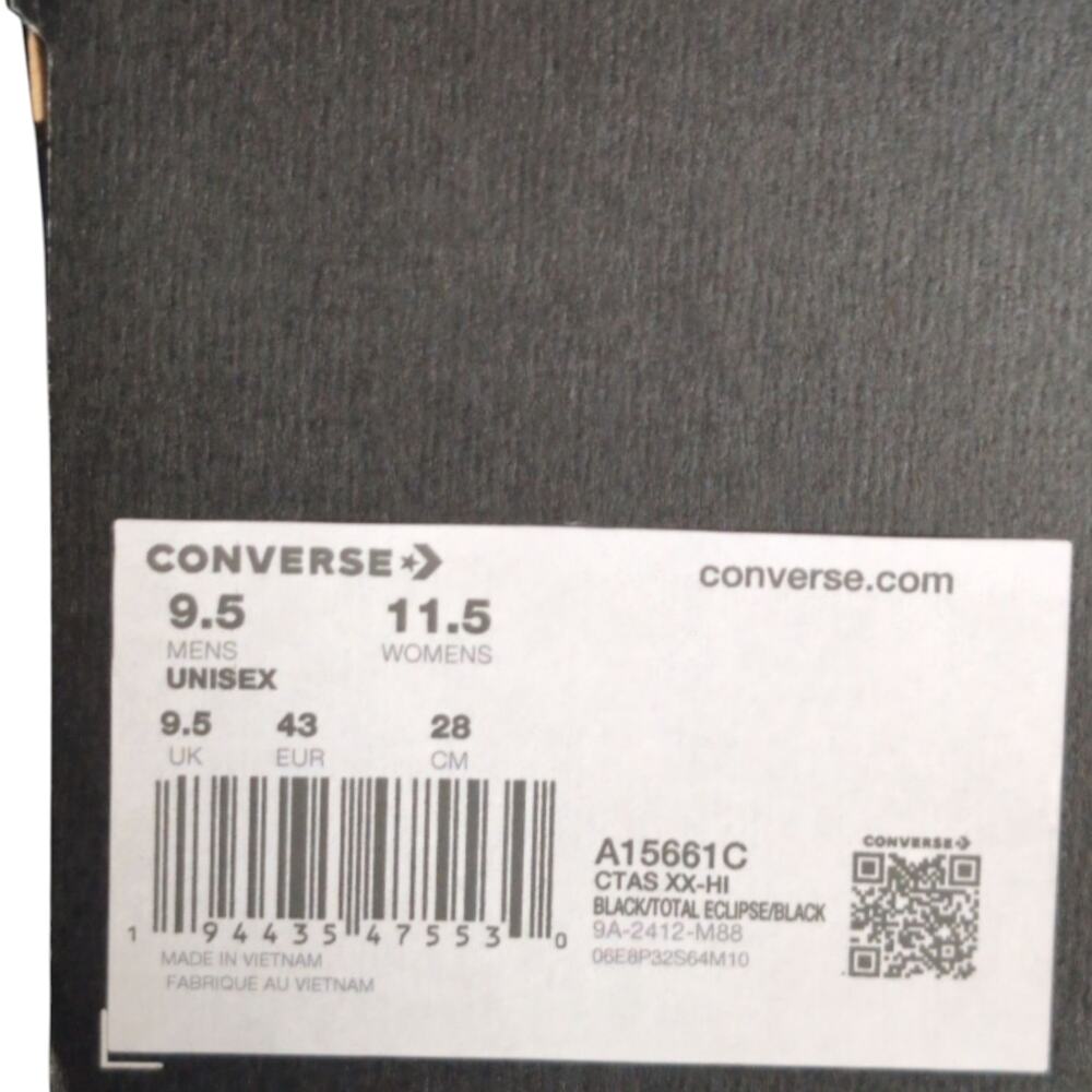 Converse CTAS XXHI Lace Black Orange Knee High Sneaker Boot Womens 11.5 NEW - Picture 6 of 10